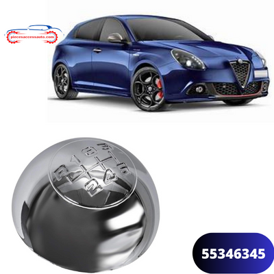 Capuchon de Pommeau de Levier de Vitesse Chromé-Alfa Giulietta - Piecesaccessauto.com