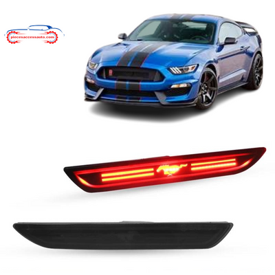 Feu de Marquage Latéral avec Logo Cheval Rouge-Mustang - Piecesaccessauto.com