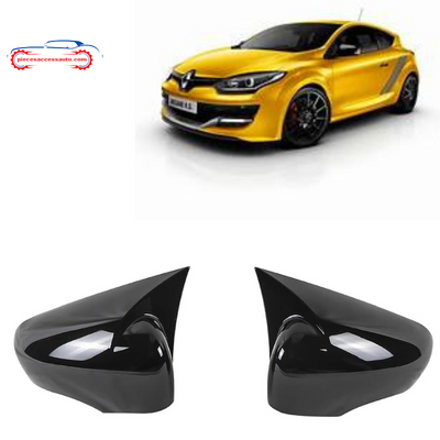 Coque de Rétroviseur Noir Brillant-Mégane 4 - Piecesaccessauto.com