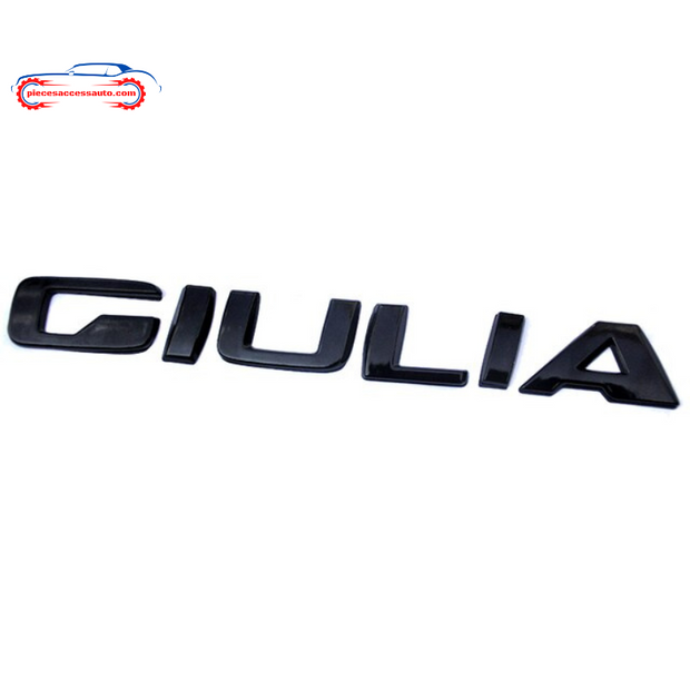 Emblème de Lettre Badge Noir-Q2-Q4-Stelvio-Giulia - piecesaccessauto